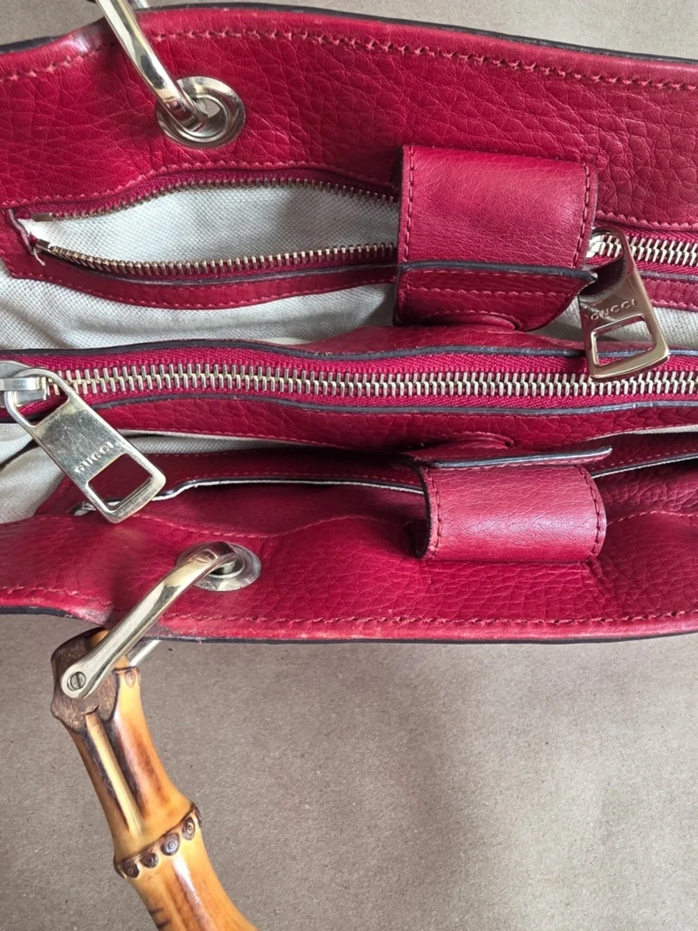 Gucci Bamboo Shopper Leather Tote